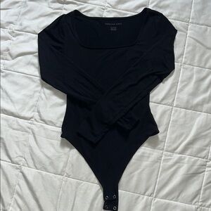 American Eagle Black Long Sleeve Bodysuit
